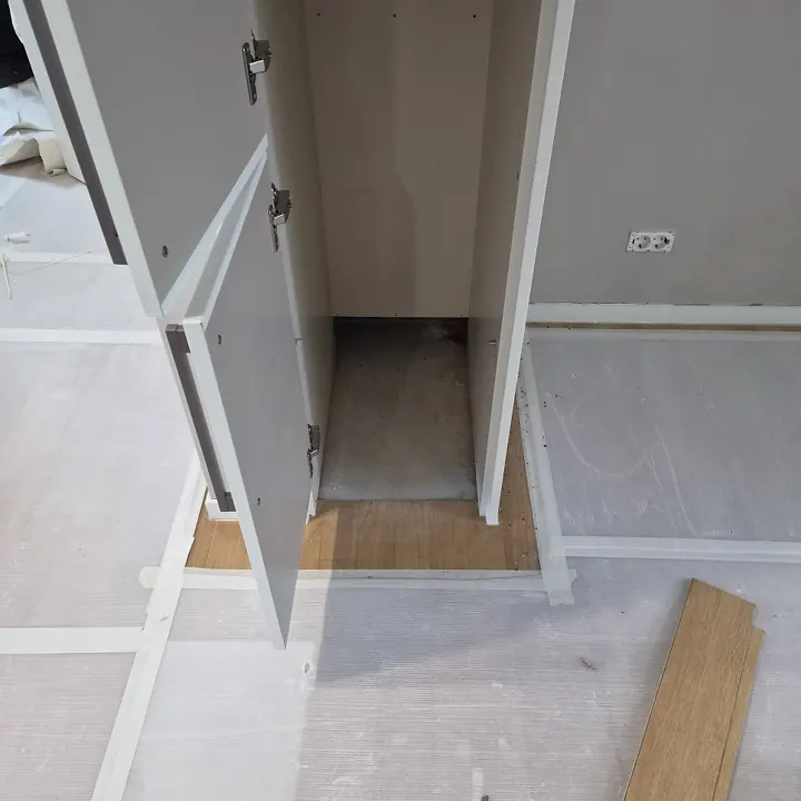 구리 냉장고장 철거 후 드러난 빈 바닥 복원, 자연스러운 마루보수 후기
